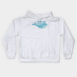 Whale Hello There! Funny Kawaii Pun Kids Hoodie